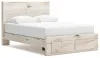 Ashley Furniture B2310B4 Ashley Furniture B2310B4 Lawroy - Queen Panel Bed With Storage Footboard - Light Natural