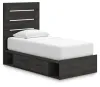Ashley Furniture PCB2108B18 Hollivern - Twin Panel Bed With Storage - Dark Gray