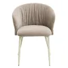 ACME DN07076 Ogin - Arm Chair (Set of 2) - Dark Beige & Natual