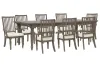 Pulaski Furniture P413240-KIT22 Pulaski Furniture P413240-KIT22 Madison Ridge - Extendable Leg Dining Table With 8 Arm Chairs - Natural Bark