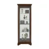 Pulaski Furniture 21308 PFC Curios - Mirrored 5 Shelf Gallery Curio Cabinet - Oak Brown