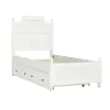 Samuel Lawrence Furniture S920-YBR-K10 Savannah - Twin Poster Bed with Trundle - White Finish - White