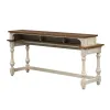 Liberty Furniture 498-OT7736 Morgan Creek - Console Bar Table - Antique White / Wirebrushed Tobacco Accents