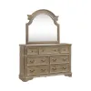 Liberty Furniture 244N-BR-DM Liberty Furniture 244N-BR-DM Magnolia Manor - Dresser & Mirror - Weathered Bisque