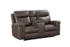 New Classic U1798-25-MCH New Classic U1798-25-MCH Quade - Console Loveseat With Dual Recliners - Mocha