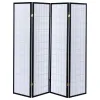 CoasterEveryday 4624 Roberto - 4-Panel Room Divider Folding Shoji Screen - Black