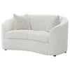 CoasterEssence 509172 Rainn - Boucle Upholstered Sloped Arm Loveseat - Latte