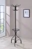 CoasterEveryday 900821 Kiefer - 12 Hook Freestanding Metal Coat Rack Hat Hanger - Black