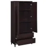 CoasterEveryday 950724 Wadeline - 2 Door Tall Accent Storage Cabinet - Rustic Tobacco