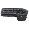 Coaster Fine Furniture 610200P Sycamore - Upholstered Power Reclining Sectional Sofa - Gray