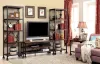 Furniture of America CM5278-TV-54 Ventura - TV Stand (Wood & Metal) - Antique Black / Medium Oak