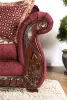 Furniture of America SM6110-LV Tabitha - Loveseat - Wine / Gold