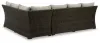 Ashley Furniture P465-822 Brook Ranch - Sofa Sectional, Bench With Cushion (Set of 3) - Brown