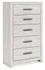 Ashley Furniture B3788-46 Cayboni - Five Drawer Chest - Whitewash