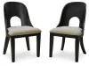 Ashley Furniture D821-01 Rowanbeck - Dining Upholstered Side Chair (Set of 2) - Gray / Black