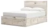 Ashley Furniture B2310B9 Ashley Furniture B2310B9 Lawroy - Queen Panel Bed With Storage Footboard And 2 Under Bed Storage Units - Light Natural