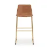 Ashley Furniture PCD373-230 Ashley Furniture PCD373-230 Ciabori - Tall Upholstered Barstool (Set of 2) - Brown / Gold