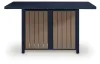 Ashley Furniture PCP587-665 East Beach - Rectangular Bar Table With Fire Pit - Blue