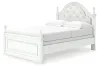 Ashley Furniture PCB1819B6 Kozlani - Full Upholstered Panel Bed - White