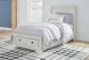 Ashley Furniture B742B12 Ashley Furniture B742B12 Robbinsdale - Twin Sleigh Storage Bed - Antique White