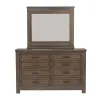 Liberty Furniture 759-BR-DM Thornwood Hills - Dresser & Mirror - Rock Beaten Brown
