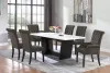 CoasterElevations 115511-S7BV Sherry - 7 Piece Rectangular Marble Top Dining Table Set - Brown