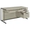 CoasterEssence 805881 Loomis - 4-Drawer Computer Desk - Whitewashed Gray