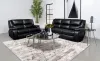 Coaster Fine Furniture 610244-S2 Camila - 2 Piece Upholstered Motion Reclining Sofa Set - Black