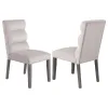 Coaster Fine Furniture 106683 Carla - Velvet Upholstered Dining Side Chair (Set of 2) - Stone