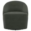 Coaster Fine Furniture 903075 Leon - Upholstered Barrel Accent Swivel Chair - Hunter Green