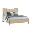 Samuel Lawrence Furniture S952-BR-K5 Kendall - California King Upholstered Panel Bed - Light Brown