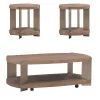 Liberty Furniture 754-OT-O3PCS Harlow - Opt 3 Piece Set (1 Cocktail 2 End Tables) - Sandstone & Satin Nickel