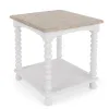 Riverside Furniture 30707 Rosalie - Rectangular Spindle End Table - White
