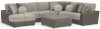 Jackson Furniture Industries 4047/73/59/30/75/28-29 Canyon - 4 Piece Sectional With Cuddler Seat Cushions, Included Accent Pillows And Cocktail Ottoman (Left Side Facing Chaise) - Umber