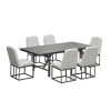 Intercon NV-CH-380C-MCA-RTA Navarro - Outdoor Dining Upholstered Side Chair - Mocha