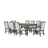 New Classic 40-D1605-D6C New Classic 40-D1605-D6C Lisbon - 7 Piece Dining Room Set (Rectangle Dining Table With 4 Chairs & 2 Arms Chairs) - Dark Gray / Gray