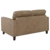 Coaster Fine Furniture 504668 Scotland - Faux Leather Upholstered Track Arm Loveseat - Brown