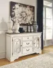 Ashley Furniture D743-60 Realyn - Dining Room Server - Chipped White