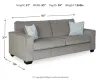 Ashley Furniture 8721438 Ashley Furniture 8721438 Altari - Sofa - Alloy