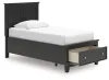 Ashley Furniture B687B21 Ashley Furniture B687B21 Lanolee - Twin Panel Storage Bed - Black