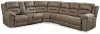 Ashley Furniture 83106S3 Ashley Furniture 83106S3 Ravenel - 4-Piece Power Reclining Sectional With Laf Power Reclining Loveseat With Console - Fossil