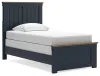 Ashley Furniture B414B2 Ashley Furniture B414B2 Landocken - Twin Panel Bed - Brown / Blue