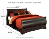Ashley Furniture B128/31/36/46/77/74/98/92 Ashley Furniture B128/31/36/46/77/74/98/92 Huey Vineyard - 7 Pc. - Dresser, Mirror, Chest, Queen Sleigh Bed, Nightstand - Black