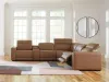 Ashley Furniture PCU10700S14 Ashley Furniture PCU10700S14 Magic Man - 6-Piece Power Reclining Sectional With Console And Armless Chair With Manual Headrest - Caramel