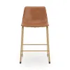Ashley Furniture PCD373-224 Ashley Furniture PCD373-224 Ciabori - Upholstered Barstool (Set of 2) - Brown / Gold