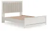 Ashley Furniture PCB3381B2 Zuraleus - Queen Upholstered Panel Platform Bed With Roll Slats - White