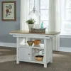 Liberty Furniture 62WH-CD-GTS Liberty Furniture 62WH-CD-GTS Lindsey Farm - Kitchen Island - Weathered White & Sandstone