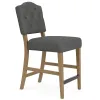 Riverside Furniture 92637 Riverside Furniture 92637 Mix-N-Match Chairs - Button Tufted Upholstered Stool (Set of 2) - Dark Gray