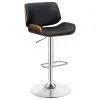 CoasterEssence 130502 Folsom - Upholstered Adjustable Bar Stool - Black And Chrome