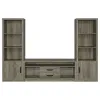 Coaster Fine Furniture 701024-SET Burke - 3 Piece TV Entertainment Center - Gray Driftwood